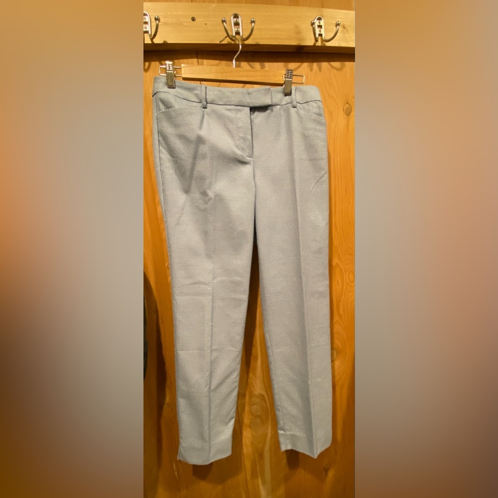 NWT Talbots Hampshire Dress Pants - Blue/White pattern w/ pockets & belt loops